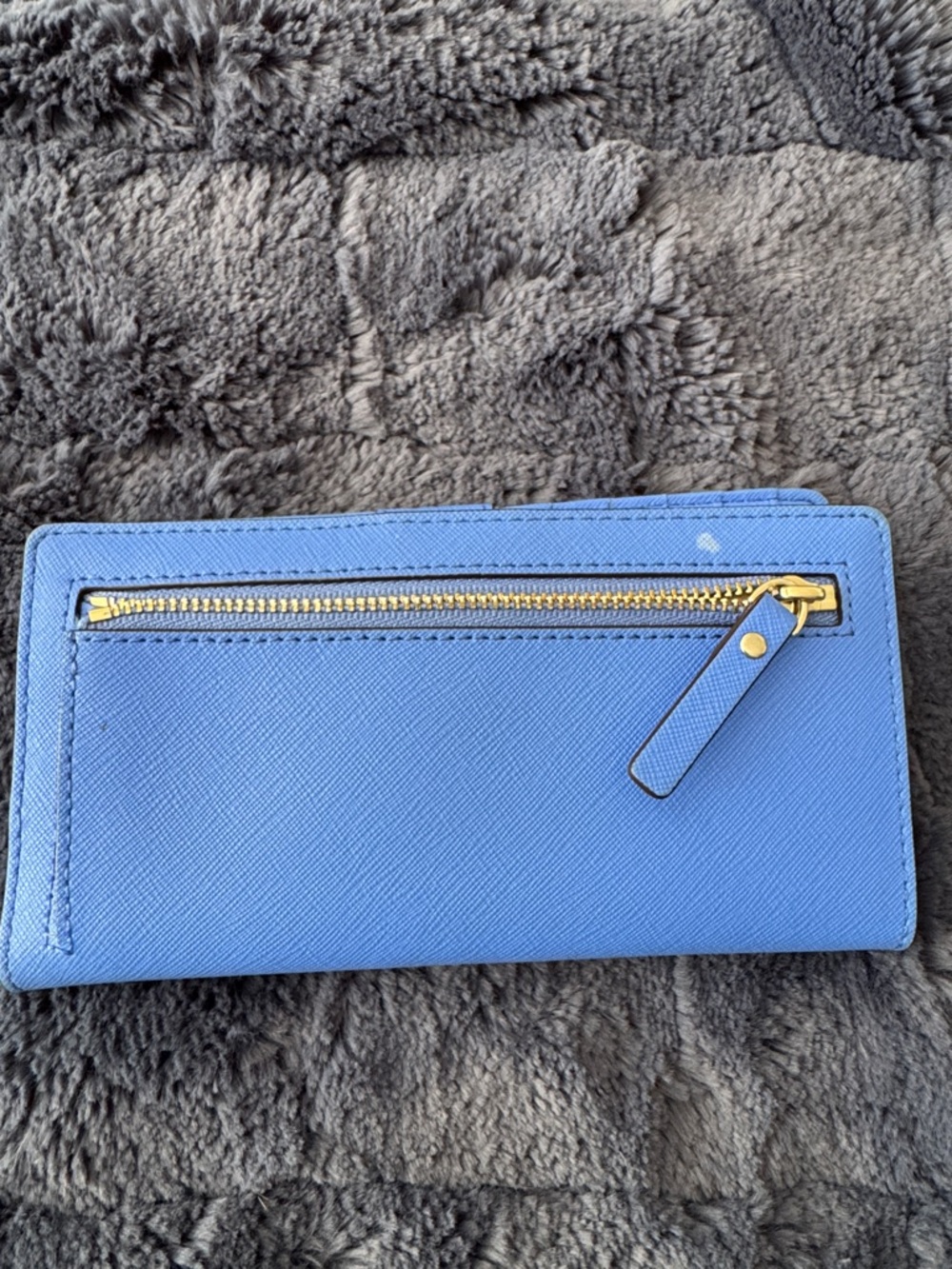 kate spade Light Blue Continental Wallet with Gold Logo - Picture 2 of 7